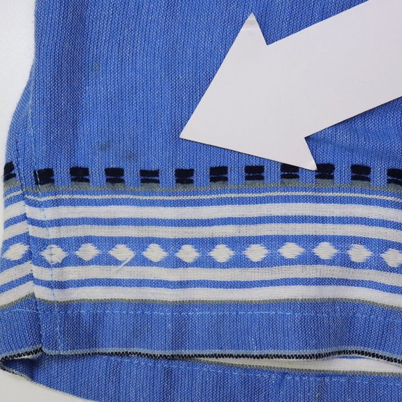 Lemlem Izara Romper Playsuit Strapless Woven Ruffle Bust Fringe Trim Blue Small - Picture 9 of 9